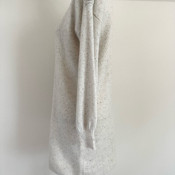 Madewell Womens Cream Merino Wool Boat Neck Button Shoulder Sweater Dress XS - Picture 3 of 7